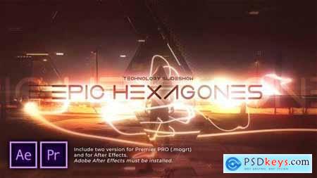 Epic Hexagones Technology Slideshow 31275473