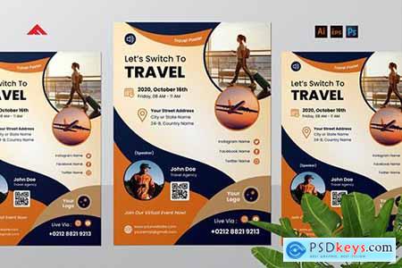 Online Travel Virtual Event Flyer