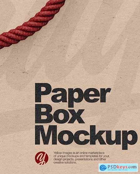 Kraft Paper Box with Handles Mockup 77126