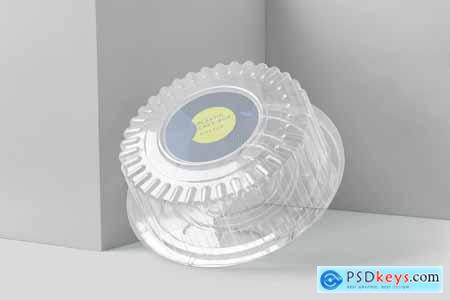 Disposable Round Cake Container Mockups