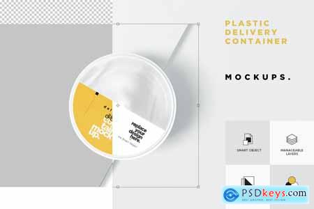 Disposable Round Container Mockups