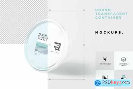 Disposable Round Box Mockups