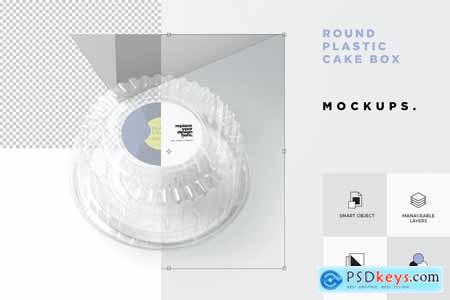Disposable Round Cake Container Mockups