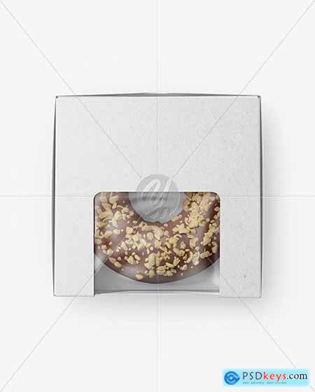 Kraft Box with Donut Mockup 79092