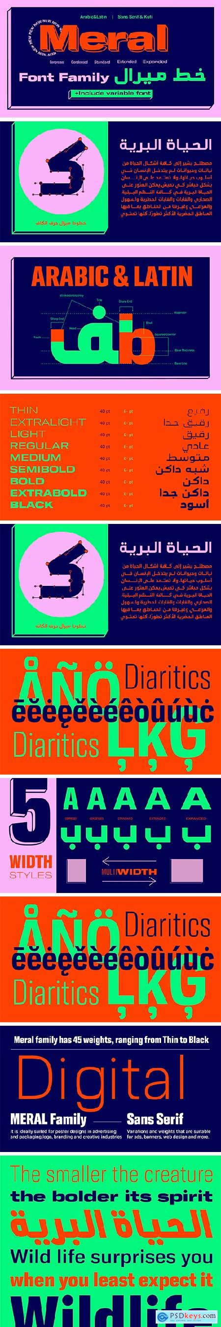 Meral Font Family