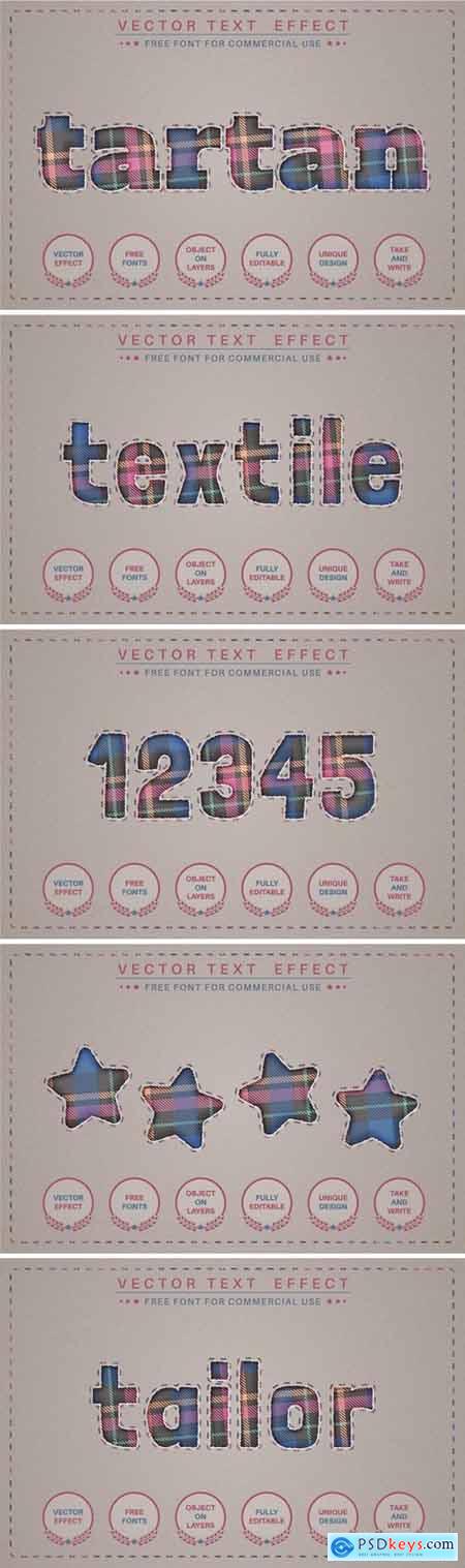 Tailor - editable text effect, font style