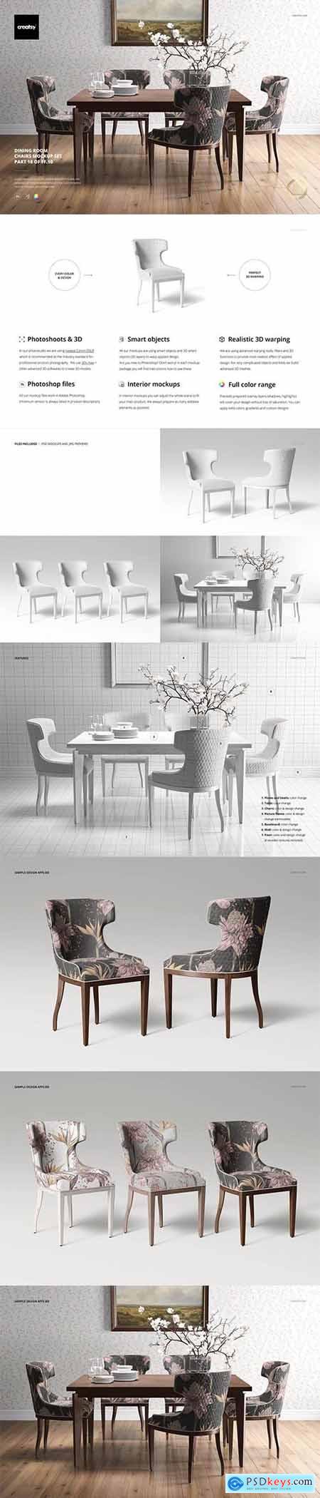 Dining Room Chair Mockup Set 3898381