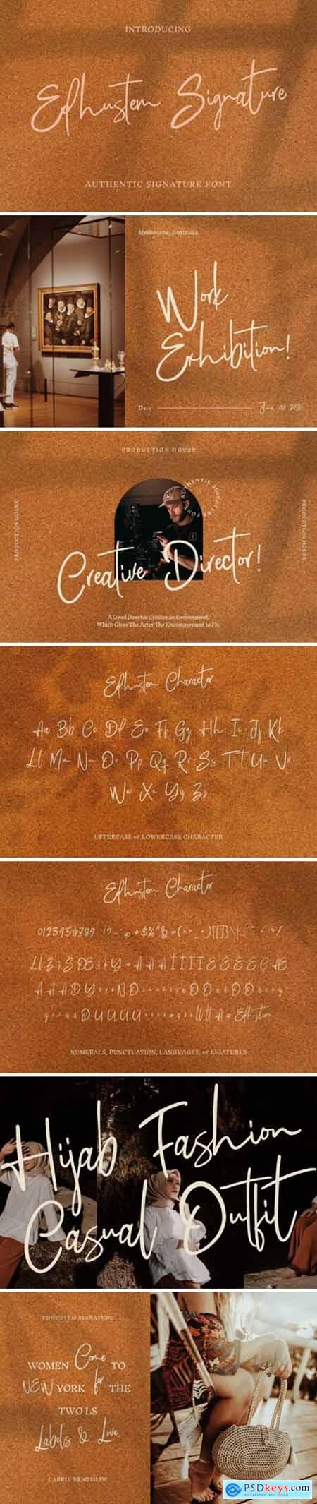 Edhustem Signature Font