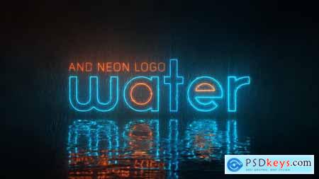 Water and Neon Logo 29819067