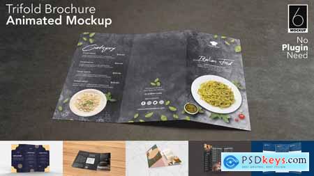 Trifold Brochure Animated Mockup Set 31032511