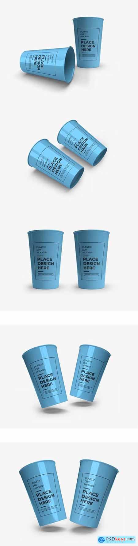 Plastic cup packaging mockup 2