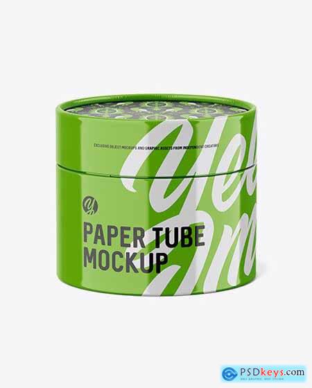 Glossy Paper Tube Mockup 79017