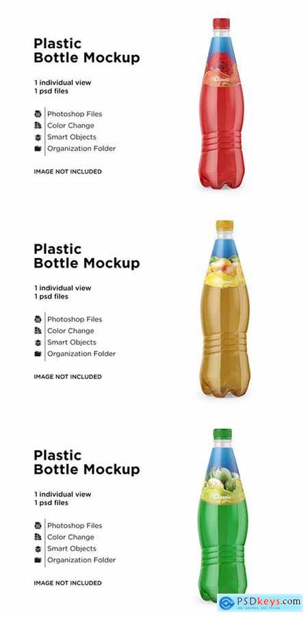 Plastic drink bottle mockup