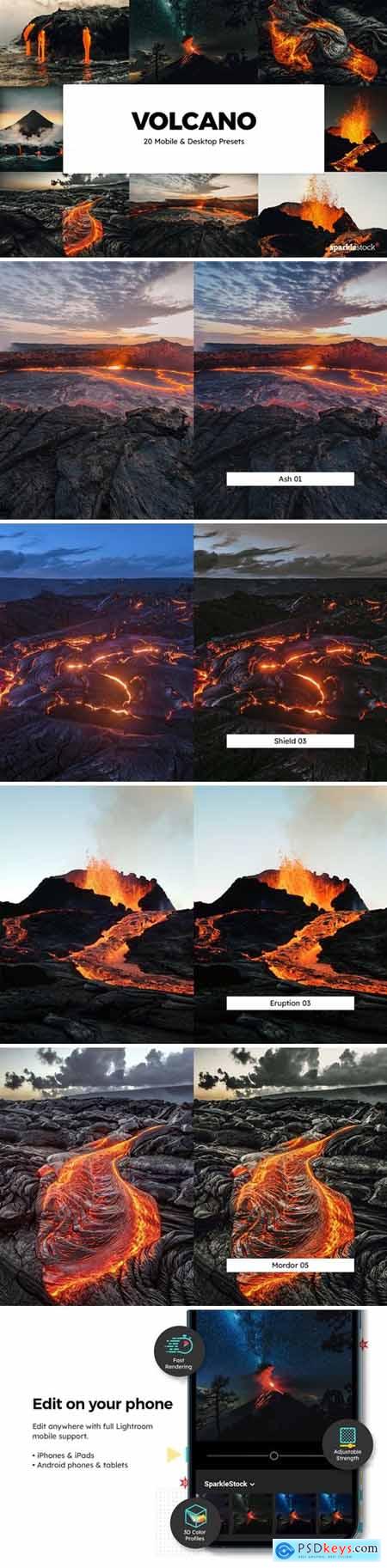 20 Volcano Lightroom Presets & LUTs