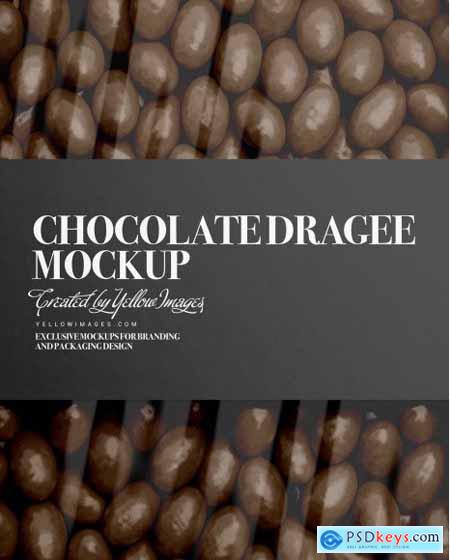 Box with Chocolate Dragee Mockup 77021