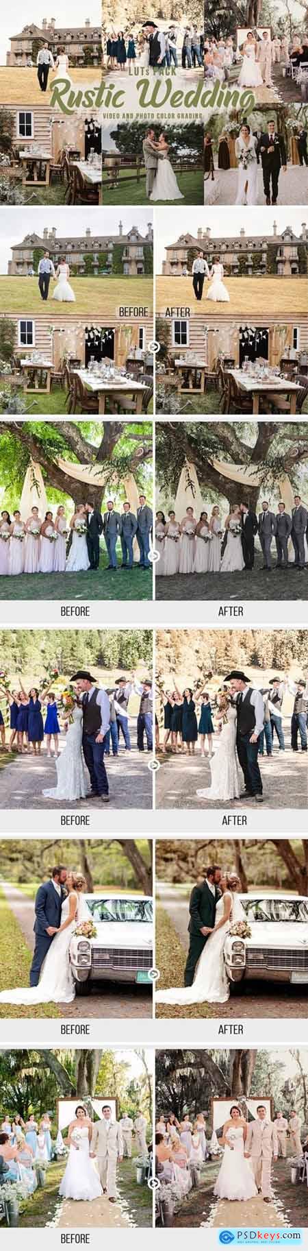 Rustic Wedding LUTs - Video Color Grading Filters