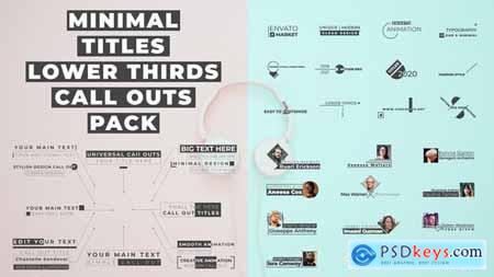 Minimal Titles-Lower Thirds-Call Outs Pack 26265247