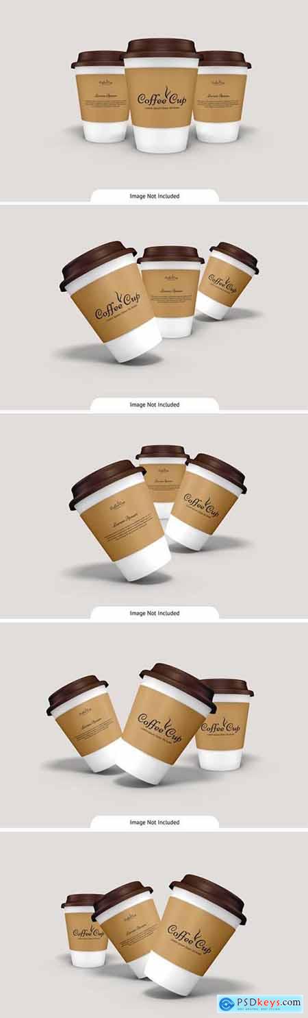 Coffee cup with cardboard mockup 2
