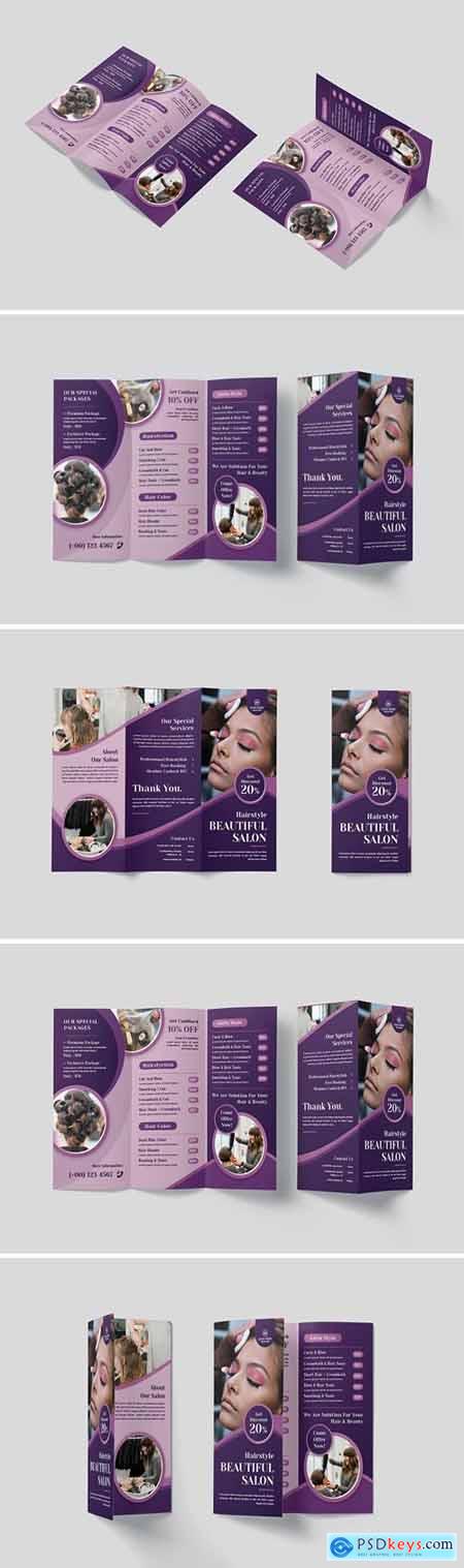Beautiful Salon Trifold Brochure
