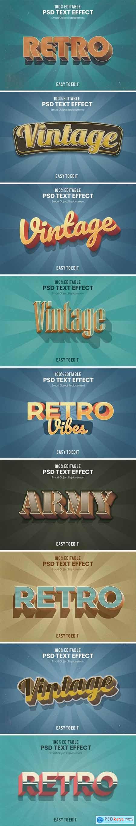 Vintage 3D Text Effect Bundle
