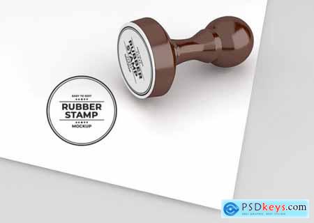 Rounded rubber stamp logo mockup