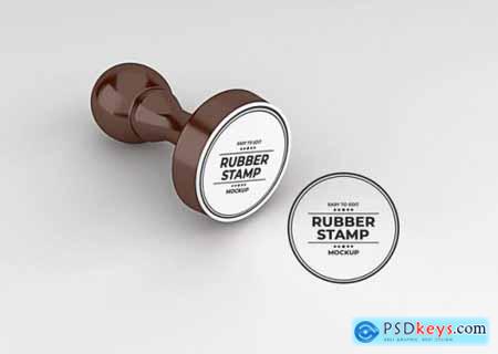 Rounded rubber stamp logo mockup