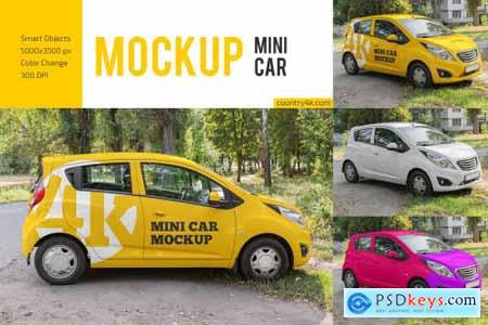 Mini Car Mockup Set 6102153