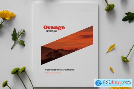 Orange Brochure Layout Template 6083796
