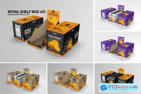 Retail Shelfbox 21 Packaging Mockup