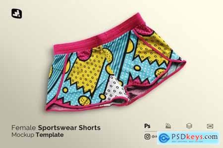 Female Sportswear Shorts Mockup 5357877