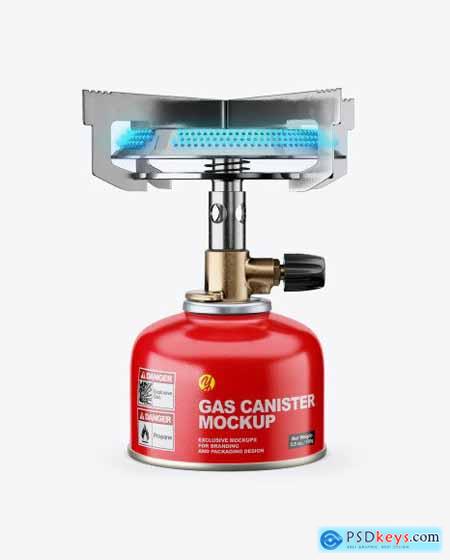100g Gas Canister w- Stove Mockup 82461