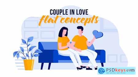 Couple in love - Flat Concept 31441046
