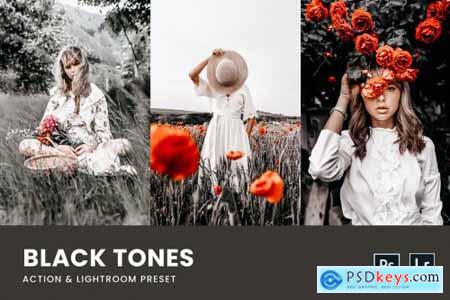 Black Tones Photoshop Action & Lightrom Presets