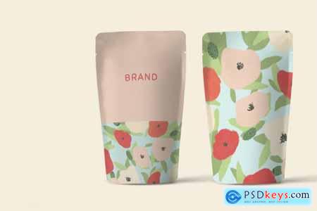 Pouch mockup with white background