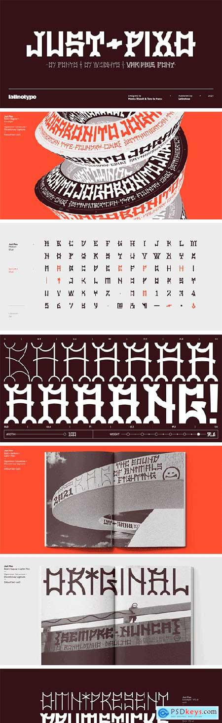 Just Pixo Font Family