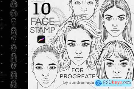 Face Stamp Brushes Procreate 5909479