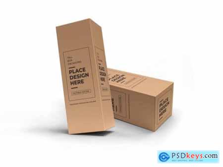Long box packaging mockup