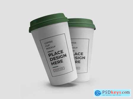 Coffee drink cup packaging mockup