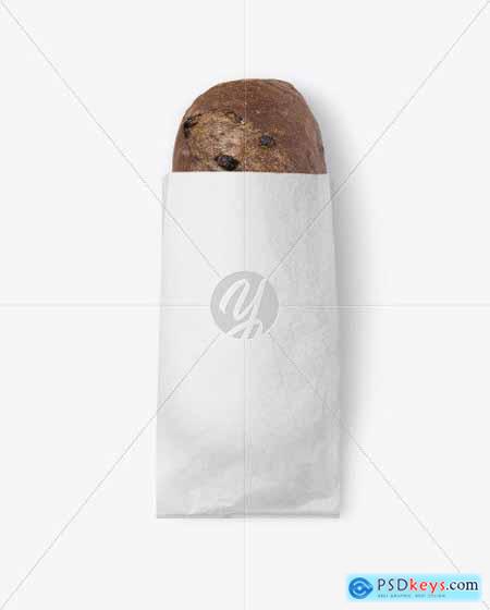 Kraft Package with Bread Mockup 82258