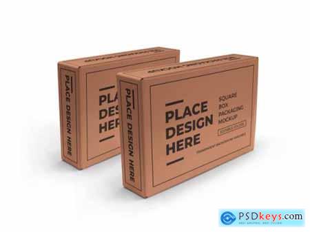 Rectangular box packaging mockup