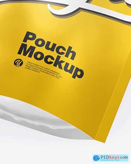 Matte Metallic Stand-Up Pouch Mockup 82352