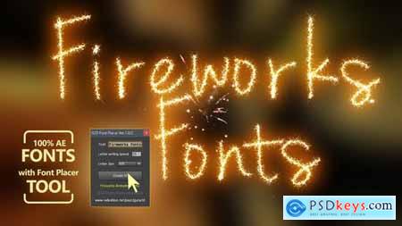 Fireworks Animated Font Pack with Tool 31992844