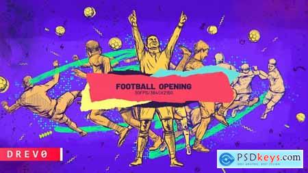 Football Opener- Soccer Live- TV Intro- Sport- Ball- Dynamic Brush- Draw- Game Promo- Players- Event 32047073 Free