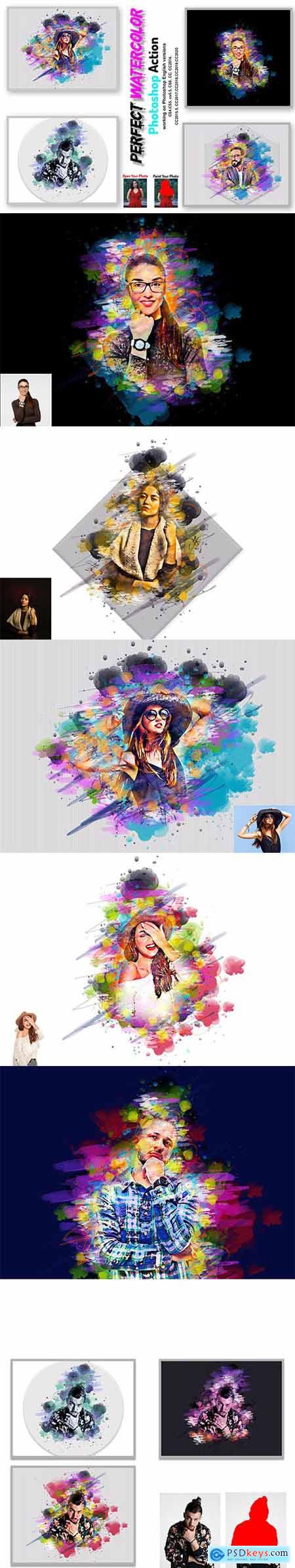 Perfect Watercolor Photoshop Action 5778907