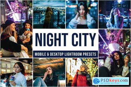 Night City Mobile and Desktop Lightroom Presets