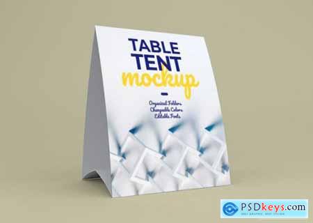 Table tent stand mockup