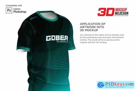 3D Mens O-neck Jersey kit Mockup 6032462