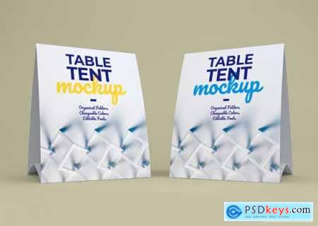 Table tent stand mockup