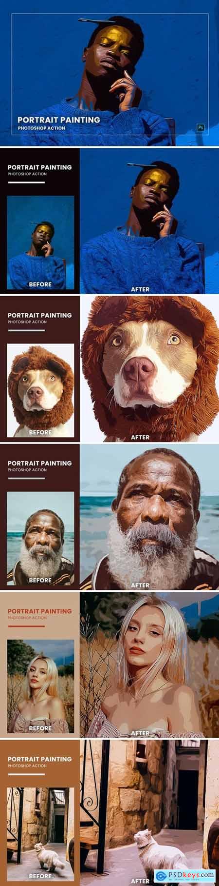Portrait Painting Photoshop Action