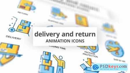 Delivery & Return - Animation Icons 32096494